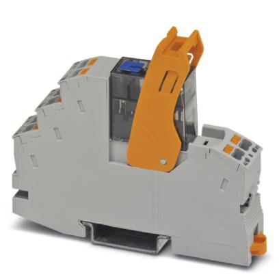 Phoenix Contact Interface Relay and Base; RIF-1-RPT-LDP-24DC/2X21MS; Universal; 8A; DPDT; 24VDC; DIN Rail Mount; Push-In Connection